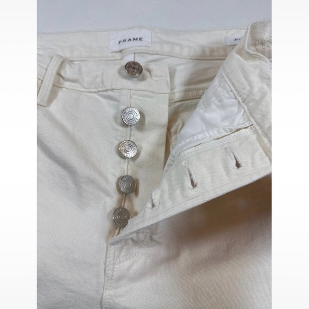 Frame off White Ali Wide Leg
Cropped Wide-Leg Jeans 32 Button Fly L/US 12-14 - Picture 5 of 8